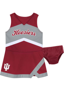 Indiana Hoosiers Girls Crimson Cheer Captain Cheer Dress Set