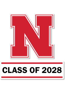 Nebraska Cornhuskers 3 Inch Class of 2028 Auto Decal - Red