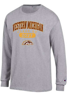 Champion Western Michigan Broncos Grey Arch Pill Class of 2027 Jersey Long Sleeve T Shirt