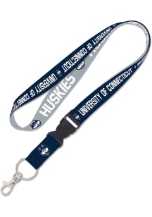 UConn Huskies Reversible Graphic Lanyard - Navy Blue