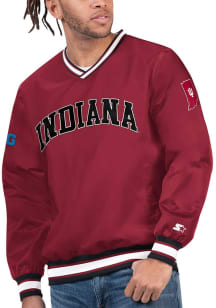 Starter Indiana Hoosiers Mens Crimson Big Ten Arched School Name Pullover Jackets
