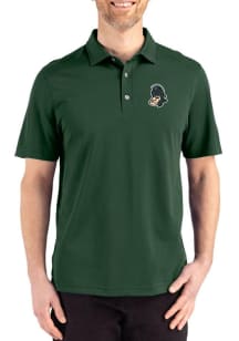 Cutter and Buck Michigan State Spartans Mens Green Vault Advantage Refresh Short Sleeve Polo