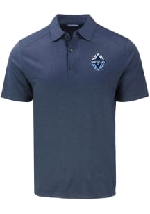 Cutter and Buck Vancouver Whitecaps FC Mens Navy Blue Forge Recycled Short Sleeve Polo