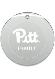 Pitt Panthers Family Round Ornament - White
