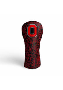 Ohio State Buckeyes Premium Leather Block O Topography Golf Headcover