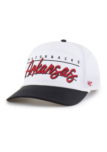 47 Arkansas Razorbacks Brrr Condor Two-Tone Hitch Adjustable Hat - White