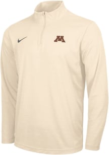 Nike Minnesota Golden Gophers Mens White Primary Logo Long Sleeve Qtr Zip Pullover