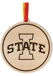 Iowa State Cyclones Maple Ornament - Brown