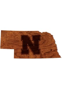 Nebraska Cornhuskers Cherry Sign - Brown