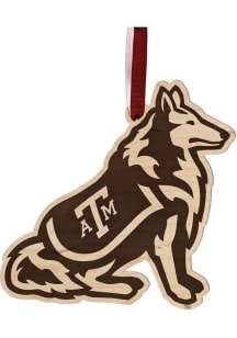 Texas A&M Aggies Maple Ornament - Brown