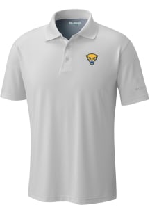Columbia Pitt Panthers Mens White Heat Seal Low Drag Offshore Short Sleeve Polo