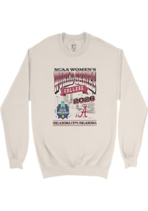 Campus Ink  Alabama Crimson Tide Mens Ivory 2026 Women's College World Series Player Crew