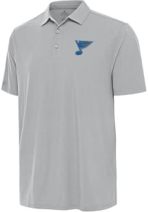Antigua St Louis Blues Mens Ash Era Short Sleeve Polo