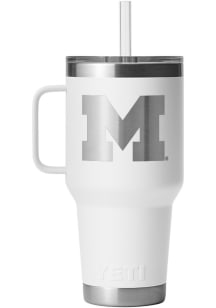 Yeti Michigan Wolverines 35oz Straw Stainless Steel Tumbler - White