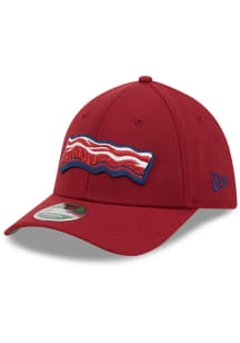 New Era Lehigh Valley Ironpigs Mens Red 2026 MiLB Player Replica 39THIRTY M Crown Flex Hat