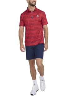 Arizona Wildcats Mens Cardinal Red Frostbite Short Sleeve Fashion Polo