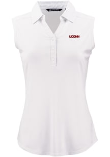 Cutter and Buck UConn Huskies Womens White Forge Eco Polo Shirt