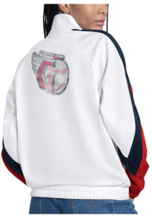Cleveland Guardians Womens White #1 Fan Long Sleeve Track Jacket