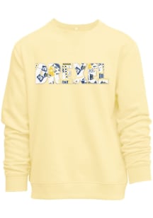 Drexel Dragons Womens Yellow Quilted Everyday Crew Sweatshirt