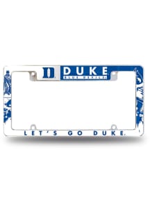 Duke Blue Devils Chrome License Plate Frame - Blue