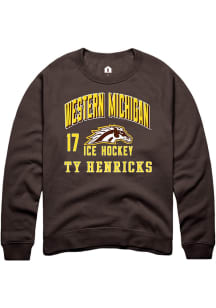 Ty Henricks Western Michigan Broncos Mens Brown NIL Arch Logo Player Crew