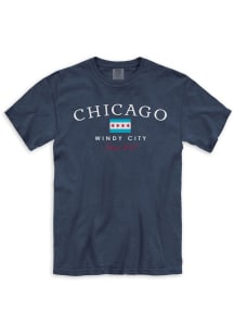 Chicago Navy Blue Windy City Short Sleeve Fashion T Shirt