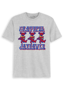 Class Trip Kansas Jayhawks Grey Grateful Dead Forever Stack Short Sleeve T Shirt