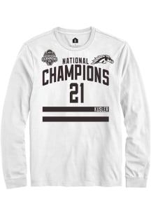 Ryan Kusler Western Michigan Broncos White NIL 2025 National Champions Shirzee Long Sleeve Player..