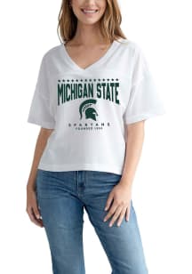 Michigan State Spartans Womens QB Jersey Fashion Football Jersey - White