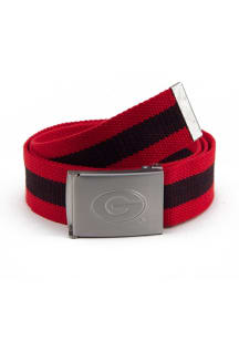 Georgia Bulldogs Fabric Stripe Mens Belt