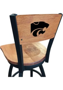 K-State Wildcats Maple Seat Maple Back Swivel Pub Stool - Brown