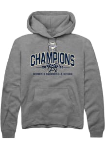 Summit Sportswear Akron Zips Mens Grey MAC 2026 Women's Swimming & Diving Champions Long Sleeve Ho..