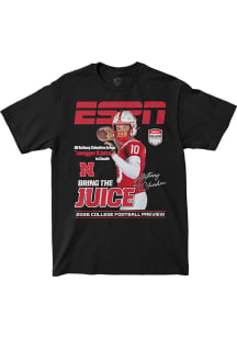 Anthony Colandrea Nebraska Cornhuskers Black ESPN Cover Short Sleeve Fashion Player T Shirt