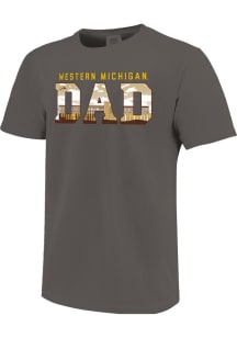 Western Michigan Broncos Grey Campus Fill Dad Short Sleeve T Shirt
