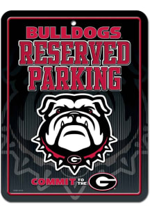Georgia Bulldogs Standard Metal Parking Sign - Silver