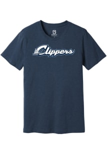 Summit Sportswear Columbus Clippers Navy Blue Alt Logo Wordmark Short Sleeve T Shirt