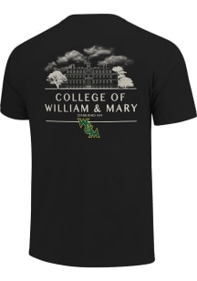 William & Mary Tribe Black Campus Drawing Short Sleeve T Shirt