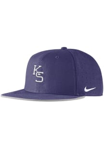 Nike K-State Wildcats Mens Purple Aero True On-Field Baseball Fitted Hat