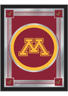Minnesota Golden Gophers Logo Hanging Back Bar Mirror