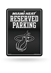 Miami Heat Carbon Fiber Metal Parking Sign - Black
