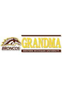 Western Michigan Broncos 6x2 Grandma Auto Decal - Brown