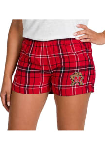 Concepts Sport Maryland Terrapins Womens Black Ultimate Flannel Shorts