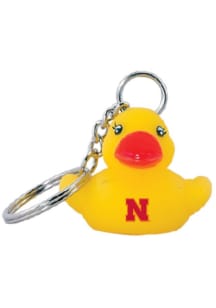 Nebraska Cornhuskers Rubber Duck Keychain - Red