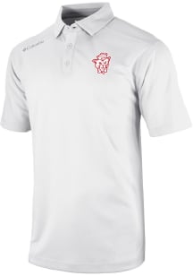 Columbia Houston Cougars Mens White Vault Heat Seal Omni Wick Shotgun Short Sleeve Polo