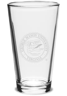 George Mason University Logo Pint Glass - White