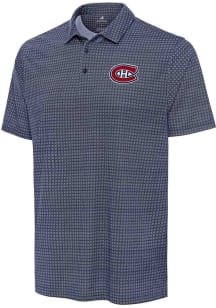 Antigua Montreal Canadiens Mens Navy Blue Mosiac Short Sleeve Polo