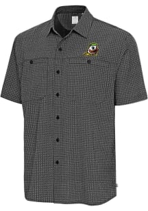 Antigua Oregon Ducks Mens Navy Blue Mosiaic SS Short Sleeve Dress Shirt