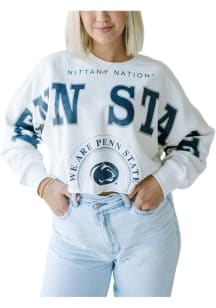 Gameday Social Penn State Nittany Lions Womens White Phipps Split Crew Sweatshirt