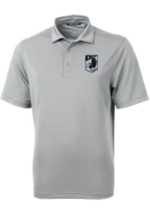 Cutter and Buck Minnesota United FC Grey Virtue Eco Pique Big and Tall Polo