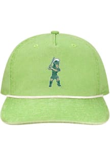 Michigan State Spartans Green Baseball Sparty Skully Mens Snapback Hat